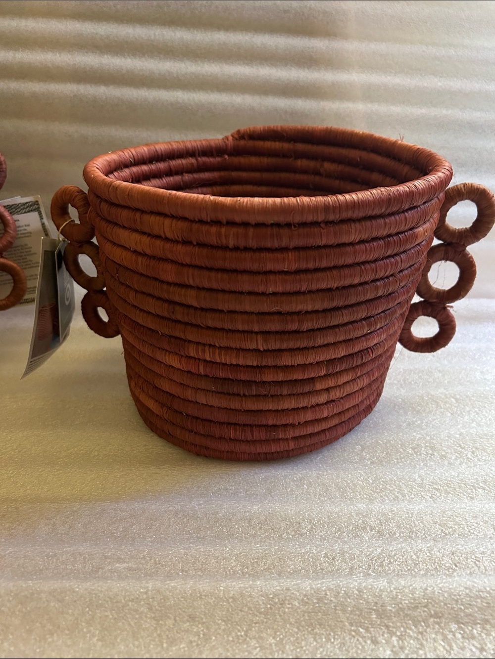 Target Rust Red Woven Decorative Storage Basket with Loop Handles - Picture 1 of 6